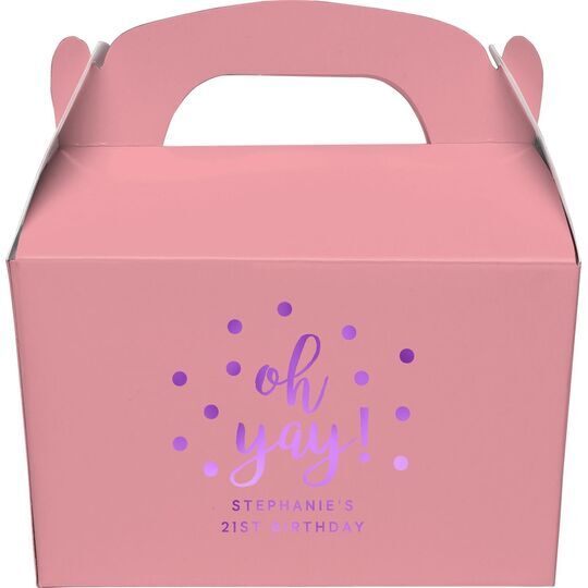 Confetti Dots Oh Yay! Gable Favor Boxes